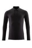 Poloshirt lange mouwen 20483 - 90 - diepzwart