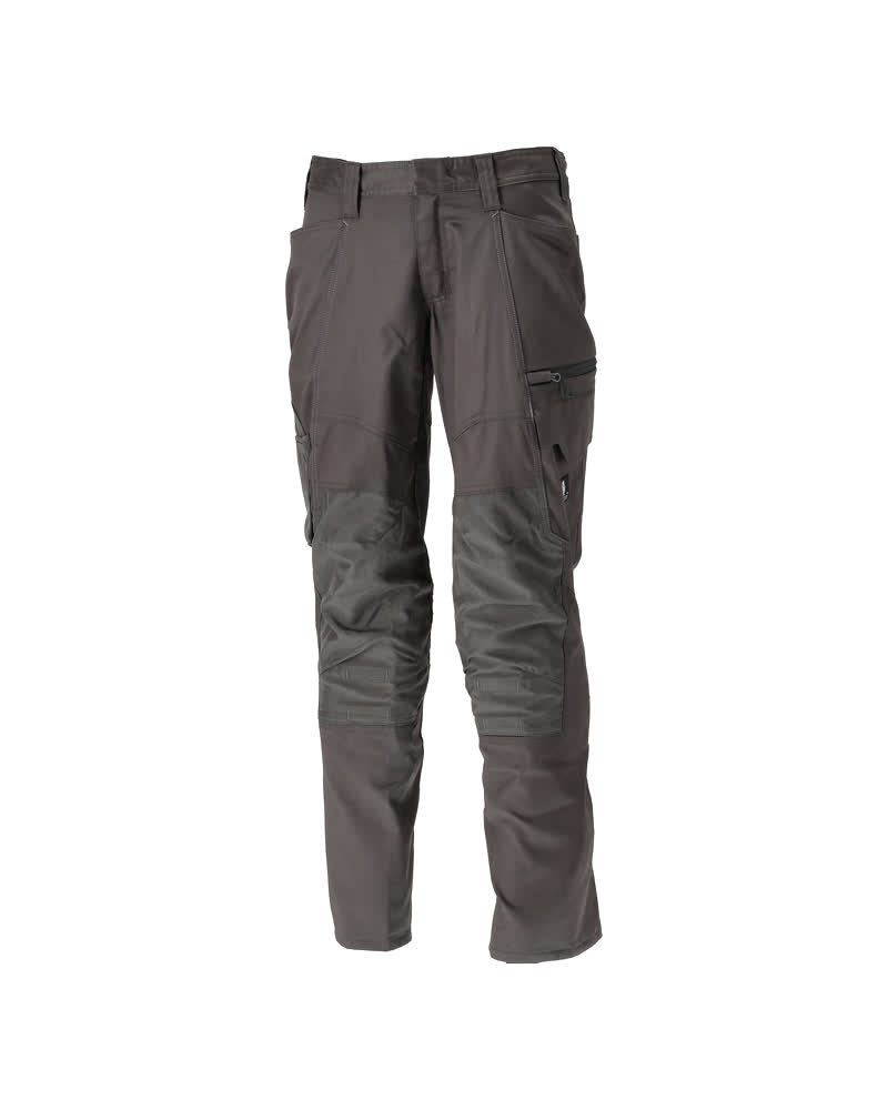 Broek met kniezakken 20679 - 18 - donkerantraciet