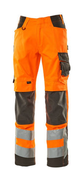 Broek met kniezakken 20879 - 1418 - hi-vis oranje/donkerantraciet