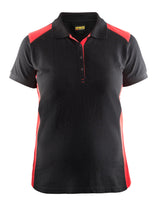 Poloshirt Dames 3390 - Zwart/Rood