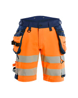 High-Visibility Short 1120 - High Vis Oranje/Marineblauw