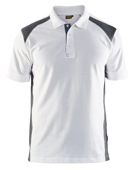 Poloshirt 3324 - Wit/Donkergrijs