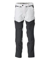 Schildersbroek met kniezakken Customized 22079 - 0689 - wit/steengrijs