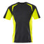 T-shirt 22082 - 0917 - zwart/hi-vis geel