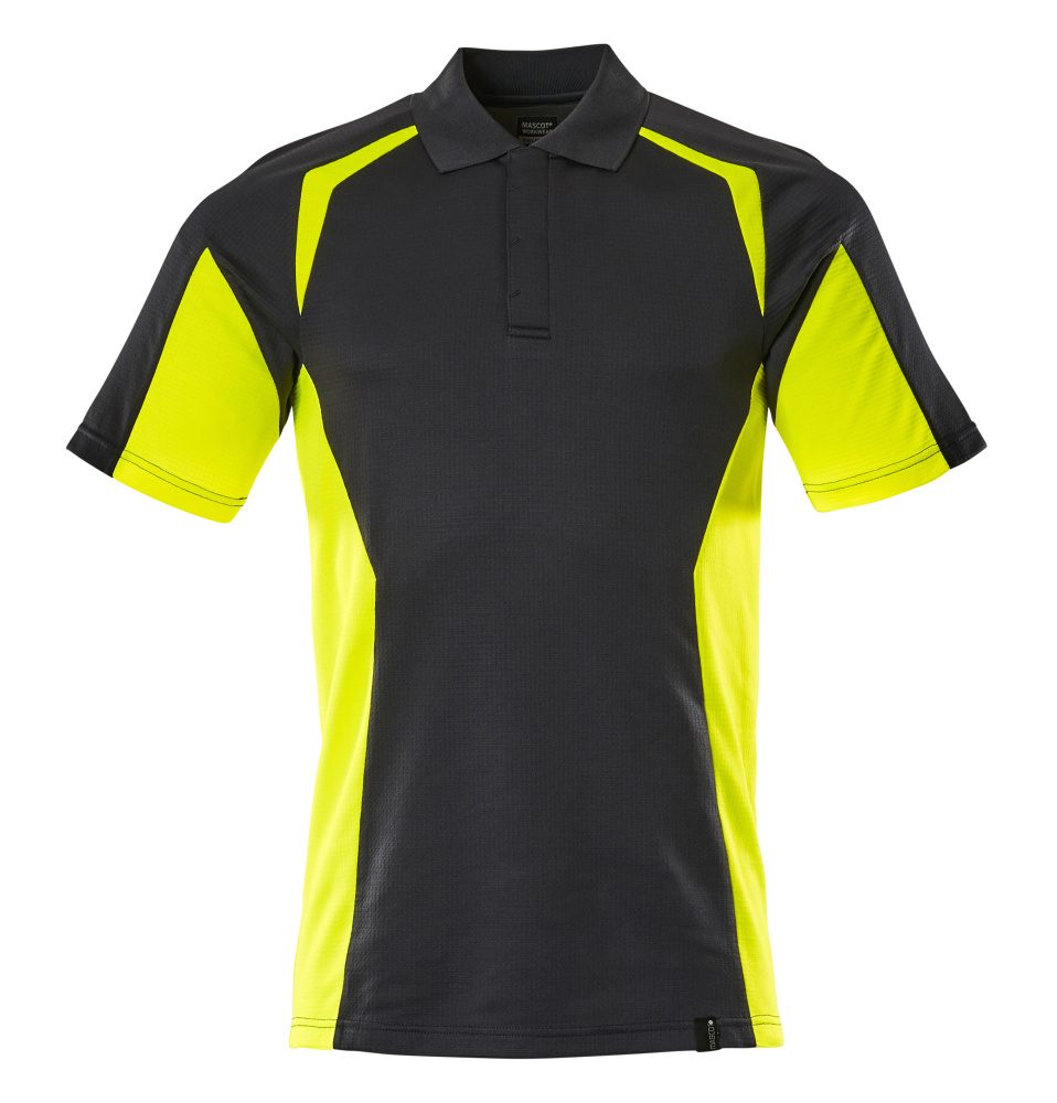 Poloshirt 22083 - 0917 - zwart/hi-vis geel
