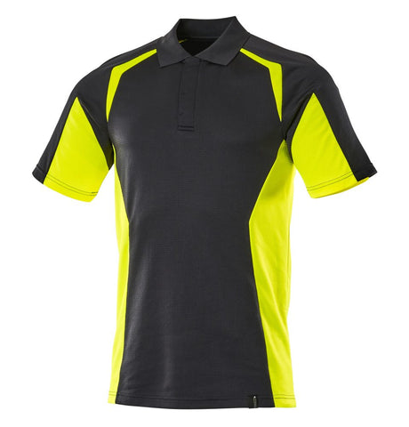 Poloshirt 22083 - 0917 - zwart/hi-vis geel