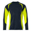 Sweatshirt 22084 - 01017 - donkermarine/hi-vis geel