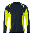 Sweatshirt 22084 - 01017 - donkermarine/hi-vis geel