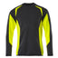Sweatshirt 22084 - 0917 - zwart/hi-vis geel
