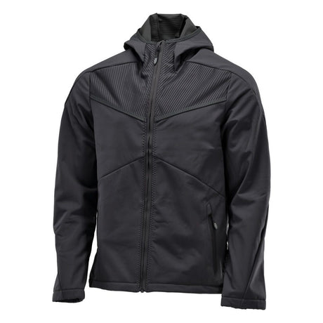 Softshell jas met capuchon Customized 22102 - 09 - zwart