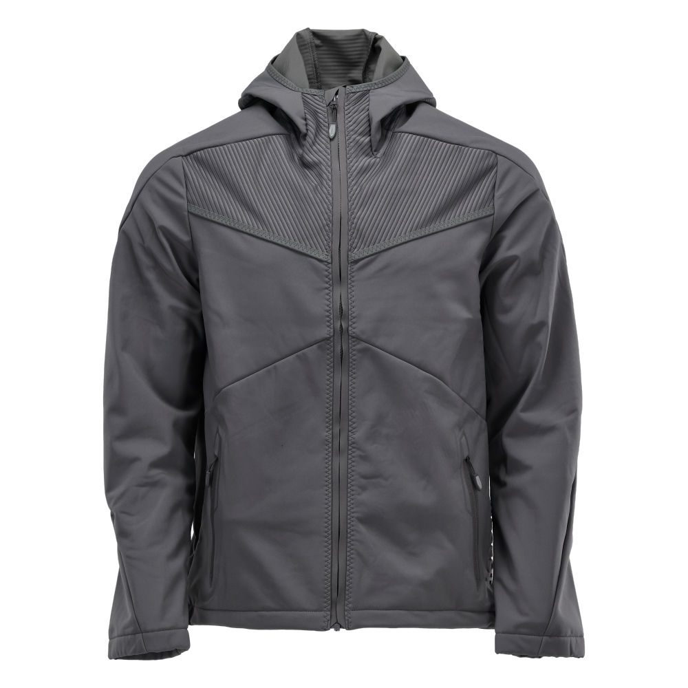 Softshell jas met capuchon Customized 22102 - 89 - steengrijs