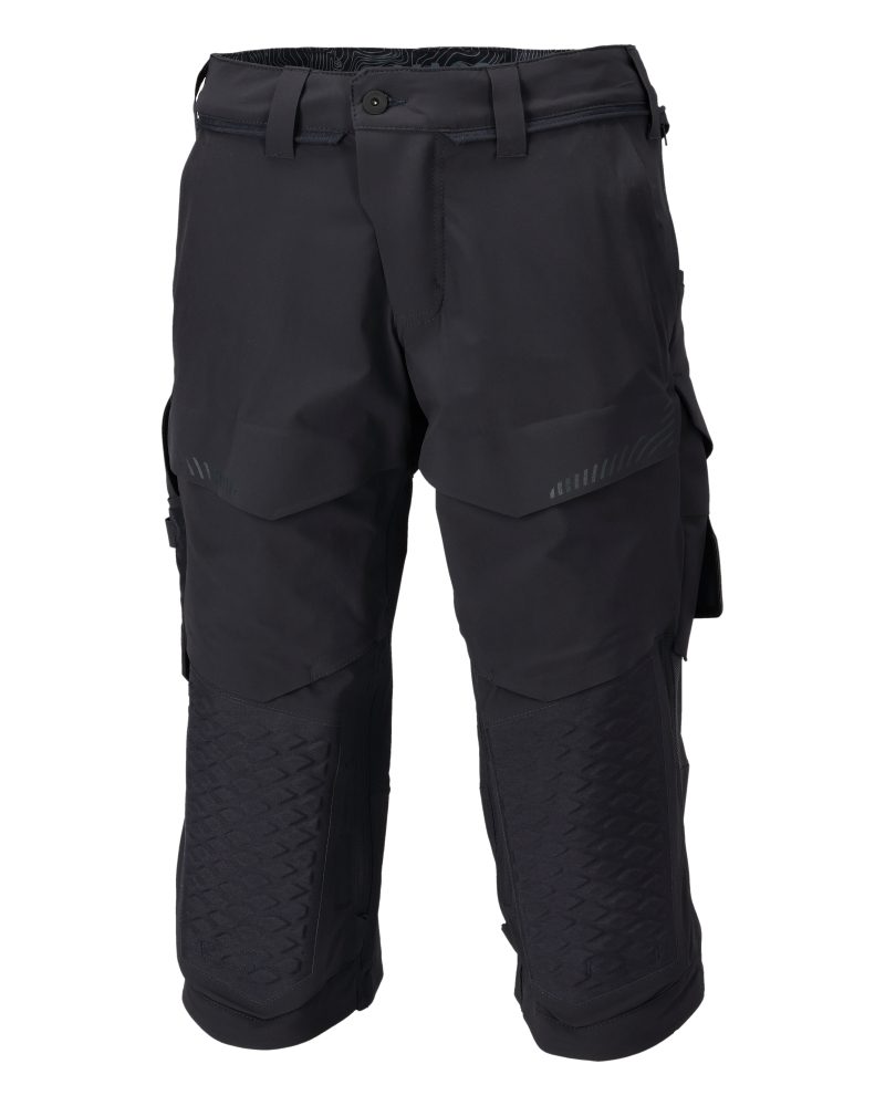 Driekwart broek met kniezakken 22249 - 010 - donkermarine