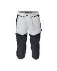 Driekwart broek met kniezakken 22249 - 0689 - wit/steengrijs