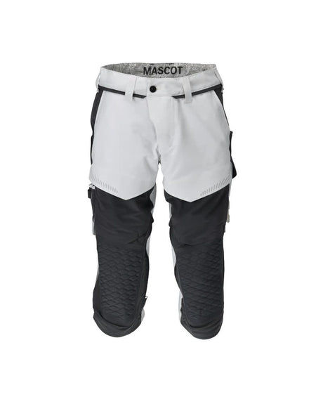Driekwart broek met kniezakken 22249 - 0689 - wit/steengrijs