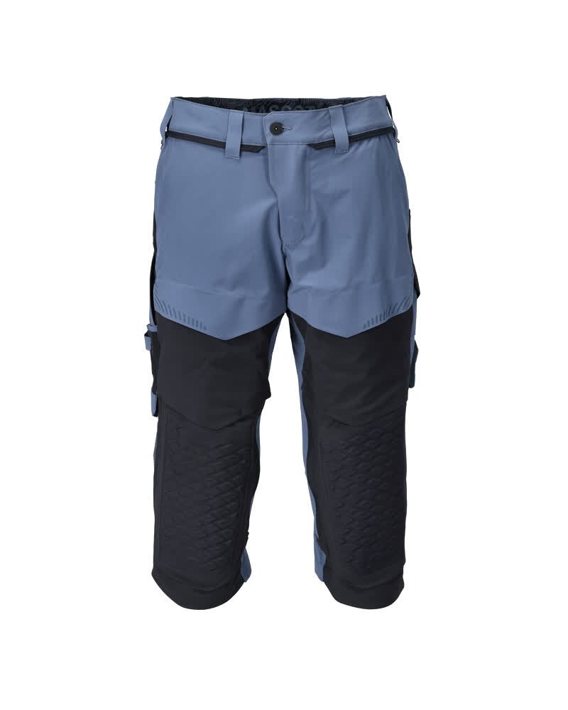 Driekwart broek met kniezakken 22249 - 85010 - steenblauw/donkermarine