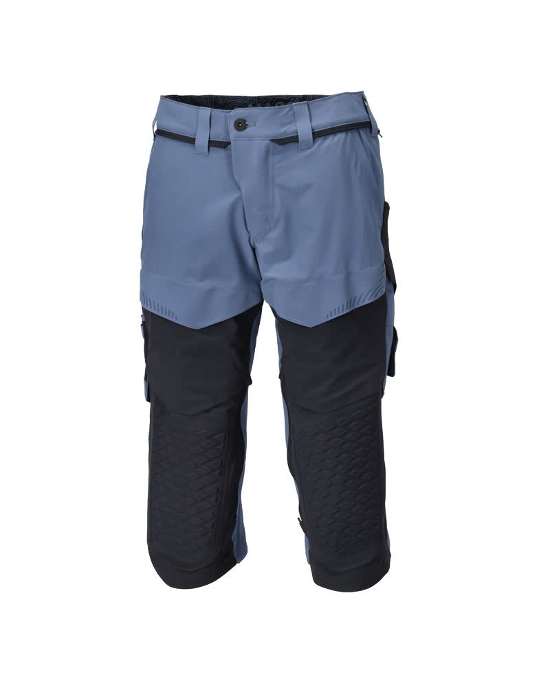 Driekwart broek met kniezakken 22249 - 85010 - steenblauw/donkermarine