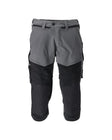 Driekwart broek met kniezakken 22249 - 8909 - steengrijs/zwart