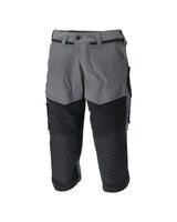 Driekwart broek met kniezakken 22249 - 8909 - steengrijs/zwart