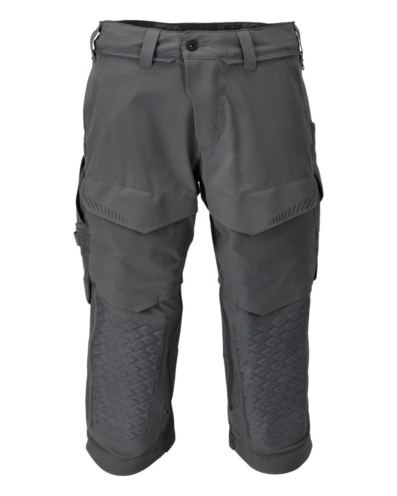 Driekwart broek met kniezakken 22249 - 89 - steengrijs
