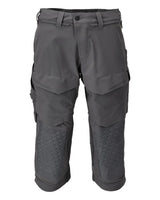 Driekwart broek met kniezakken 22249 - 89 - steengrijs