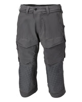 Driekwart broek met kniezakken 22249 - 89 - steengrijs