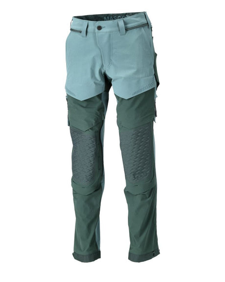 Broek met kniezakken 22279 - 3534 - lichtbosgroen/bosgroen