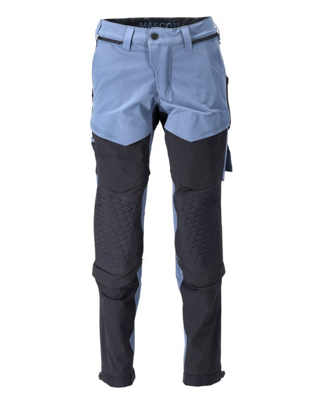 Broek met kniezakken 22279 - 85010 - steenblauw/donkermarine