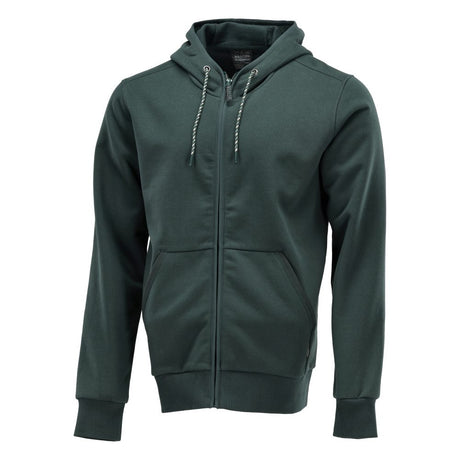 Capuchontrui met rits 22486 - 34 - bosgroen