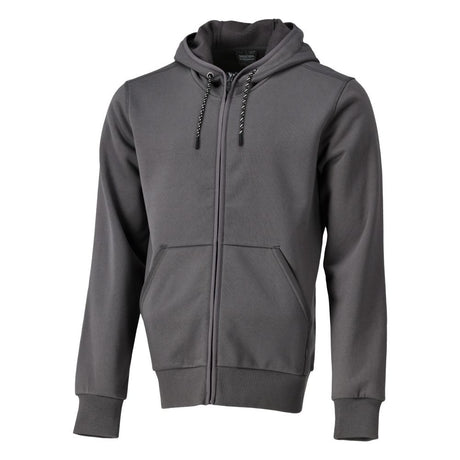 Capuchontrui met rits 22486 - 89 - steengrijs