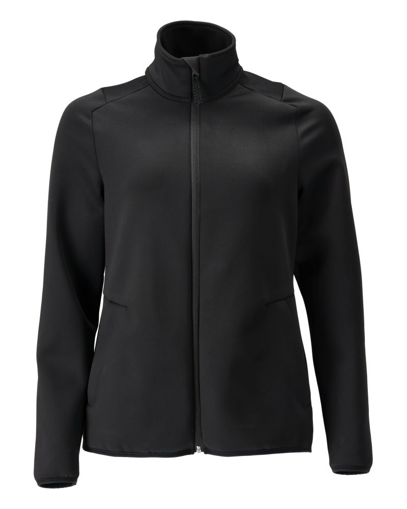 Fleecetrui met rits Dames 22553 - 09 - zwart