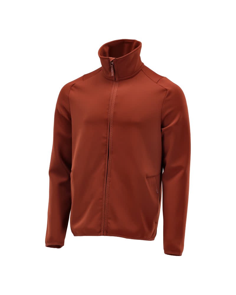 Fleecetrui met rits 22585 - 24 - herfstrood