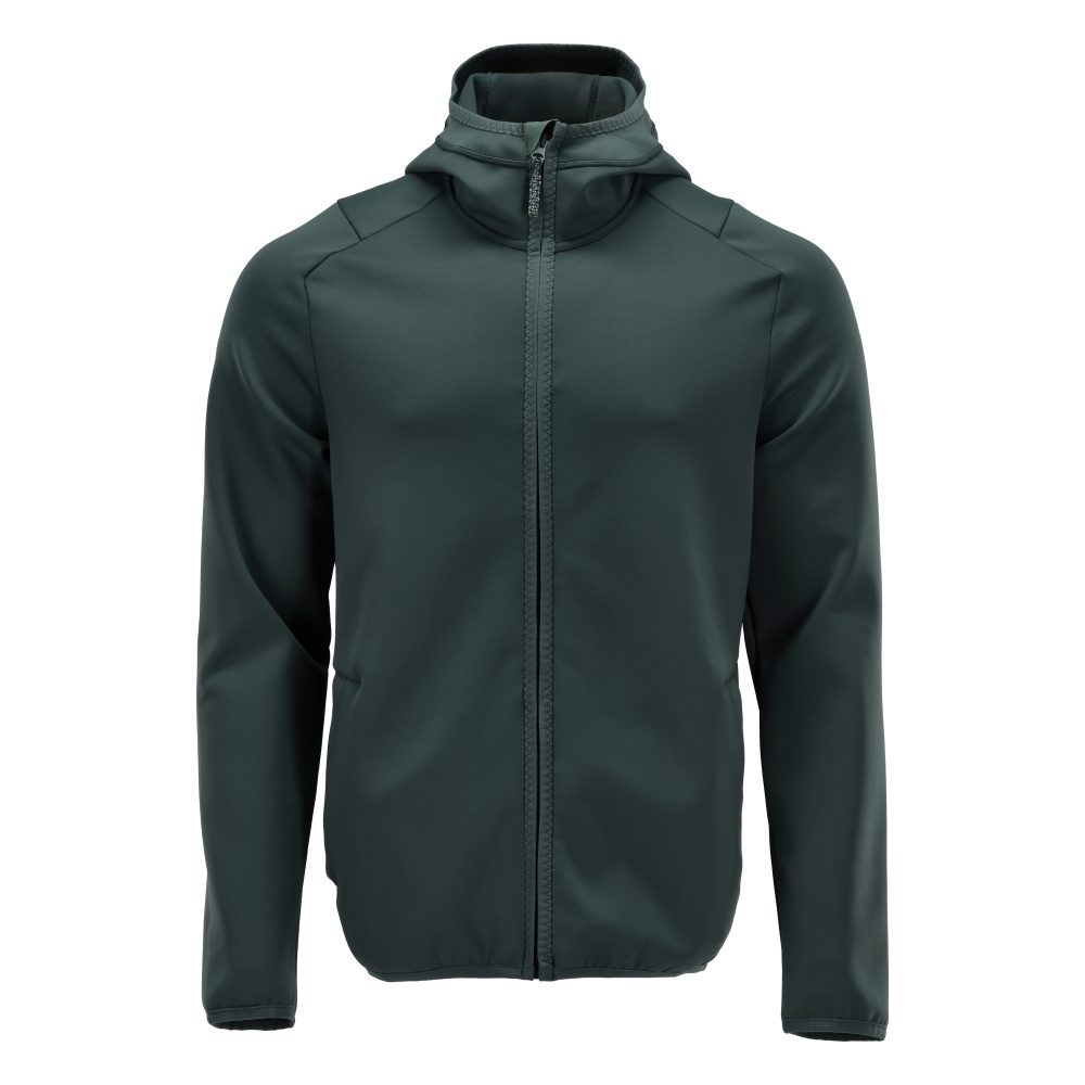 Fleecetrui met capuchon 22586 - 34 - bosgroen