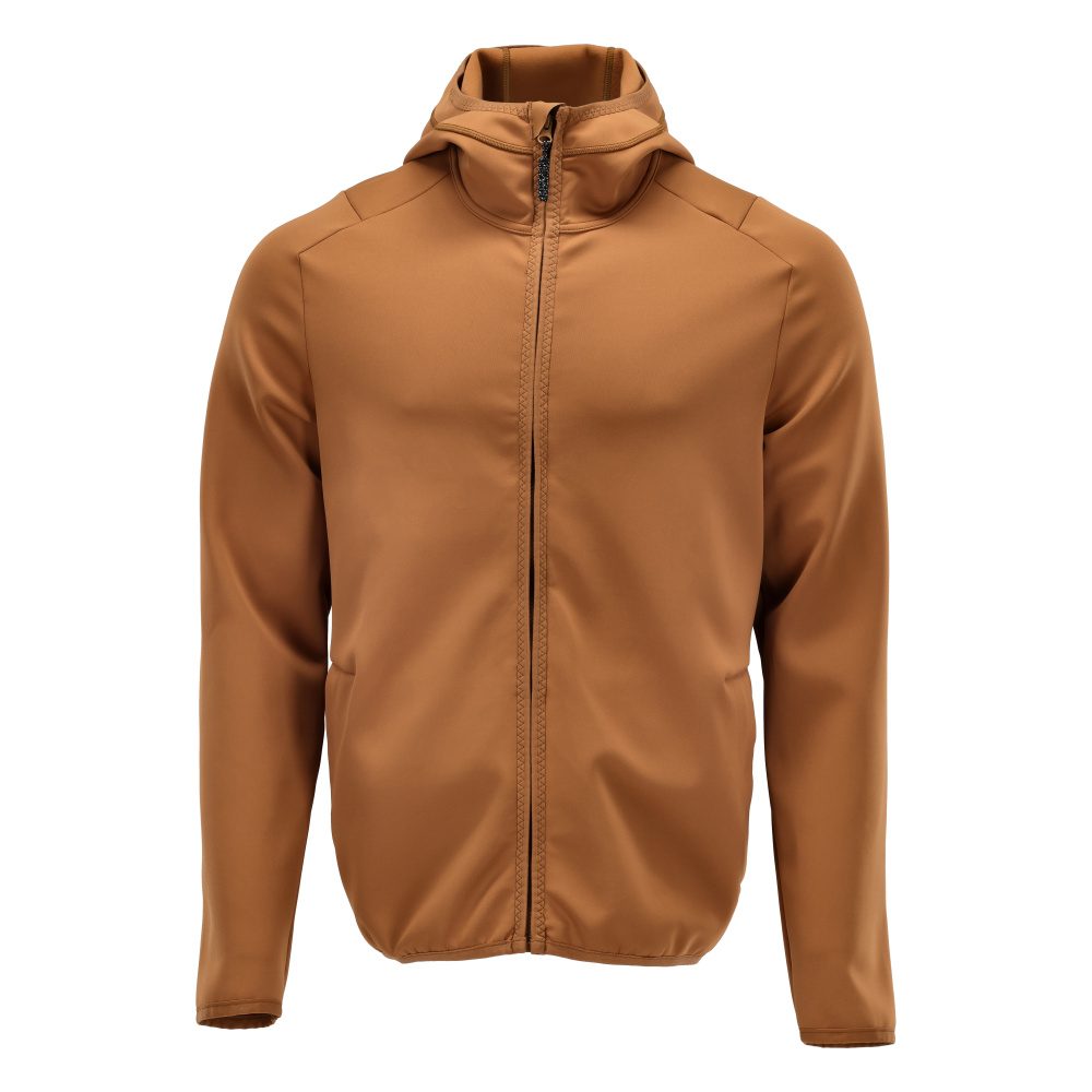 Fleecetrui met capuchon 22586 - 54 - notenbruin