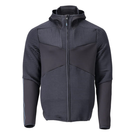 Fleece capuchontrui met rits 22603 - 010 - donkermarine