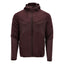 Fleece capuchontrui met rits 22603 - 22 - bordeaux