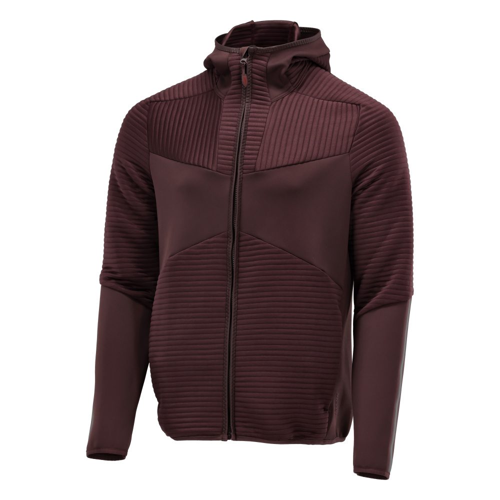 Fleece capuchontrui met rits 22603 - 22 - bordeaux