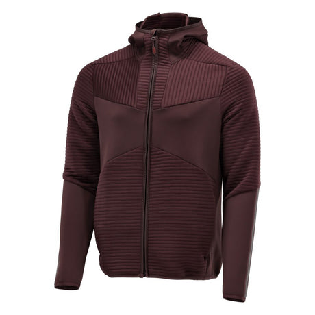 Fleece capuchontrui met rits 22603 - 22 - bordeaux