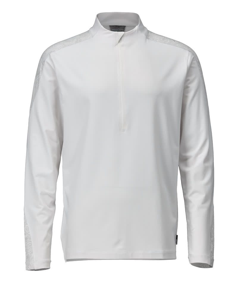 T-shirt met korte rits 22681 - 06 - wit