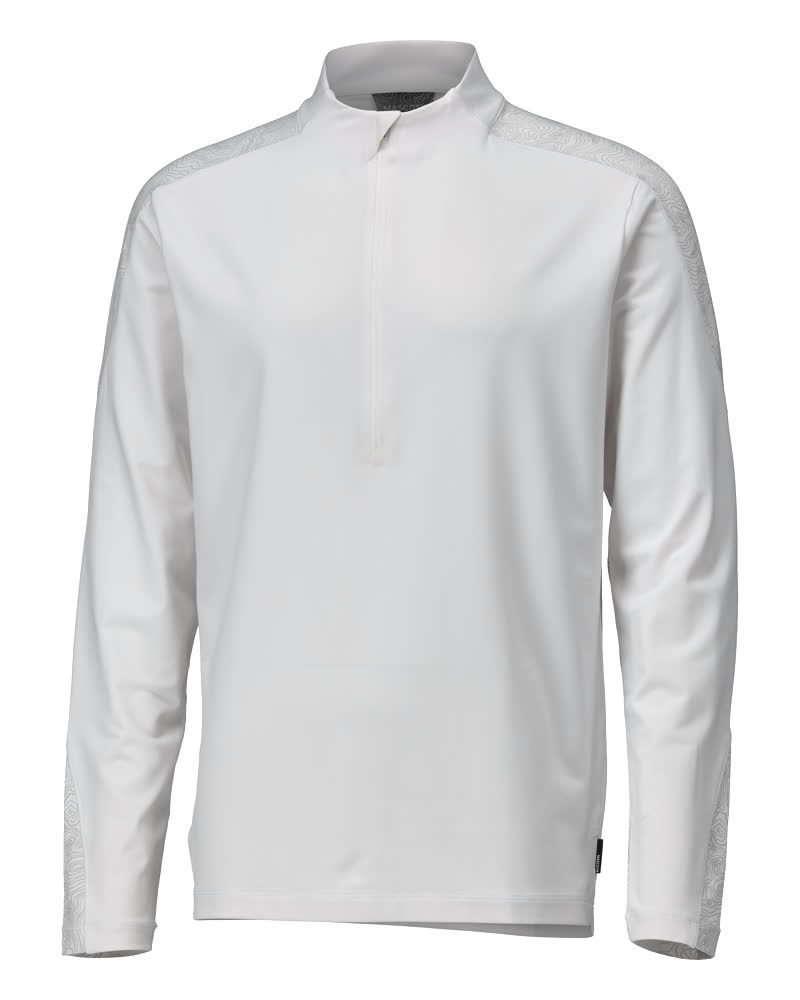 T-shirt met korte rits 22681 - 06 - wit