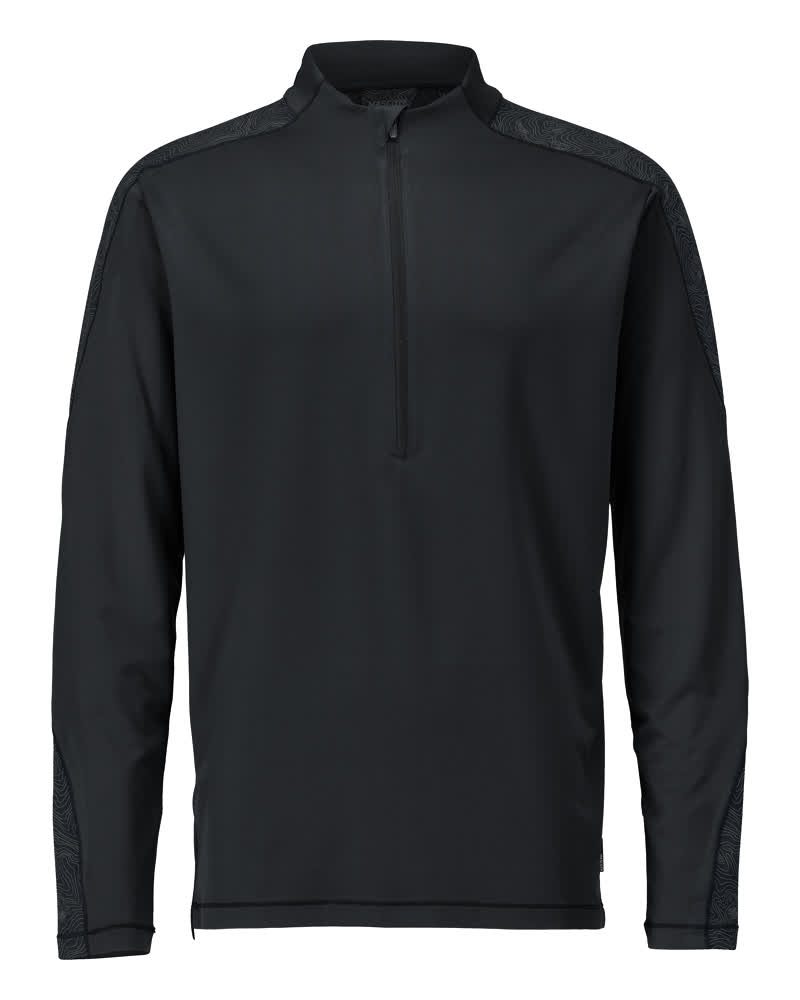 T-shirt met korte rits 22681 - 09 - zwart