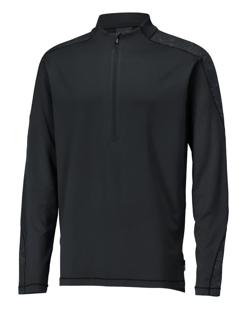 T-shirt met korte rits 22681 - 09 - zwart
