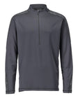 T-shirt met korte rits 22681 - 89 - steengrijs