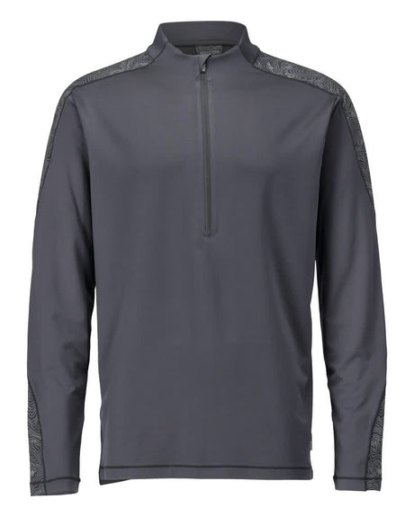 T-shirt met korte rits 22681 - 89 - steengrijs