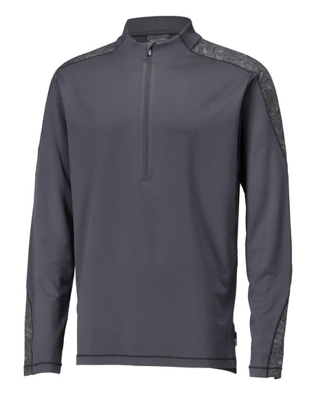 T-shirt met korte rits 22681 - 89 - steengrijs
