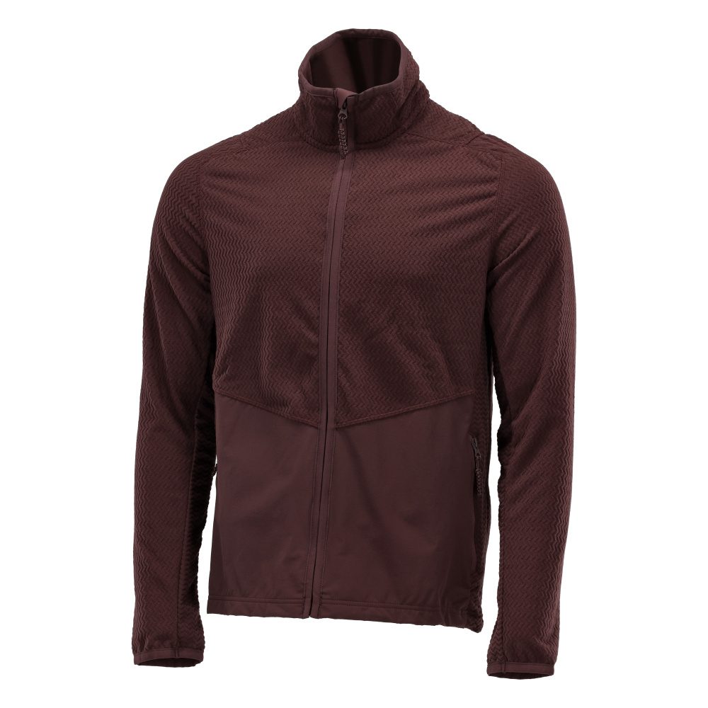 Microfleece trui met rits 22803 - 22 - bordeaux