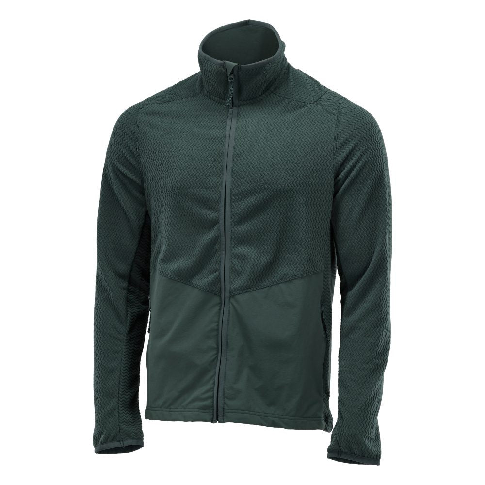 Microfleece trui met rits 22803 - 34 - bosgroen