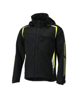 Softshell jas met capuchon 23002 - 0917 - zwart/hi-vis geel