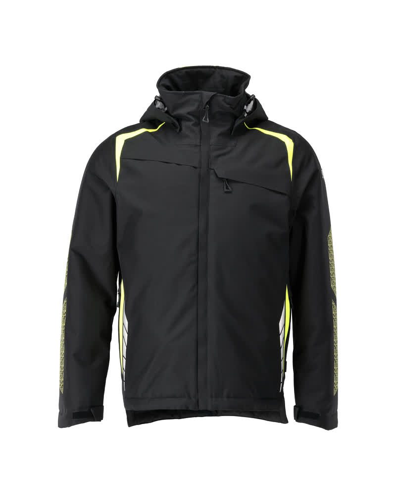Winterjas 23035 - 0917 - zwart/hi-vis geel