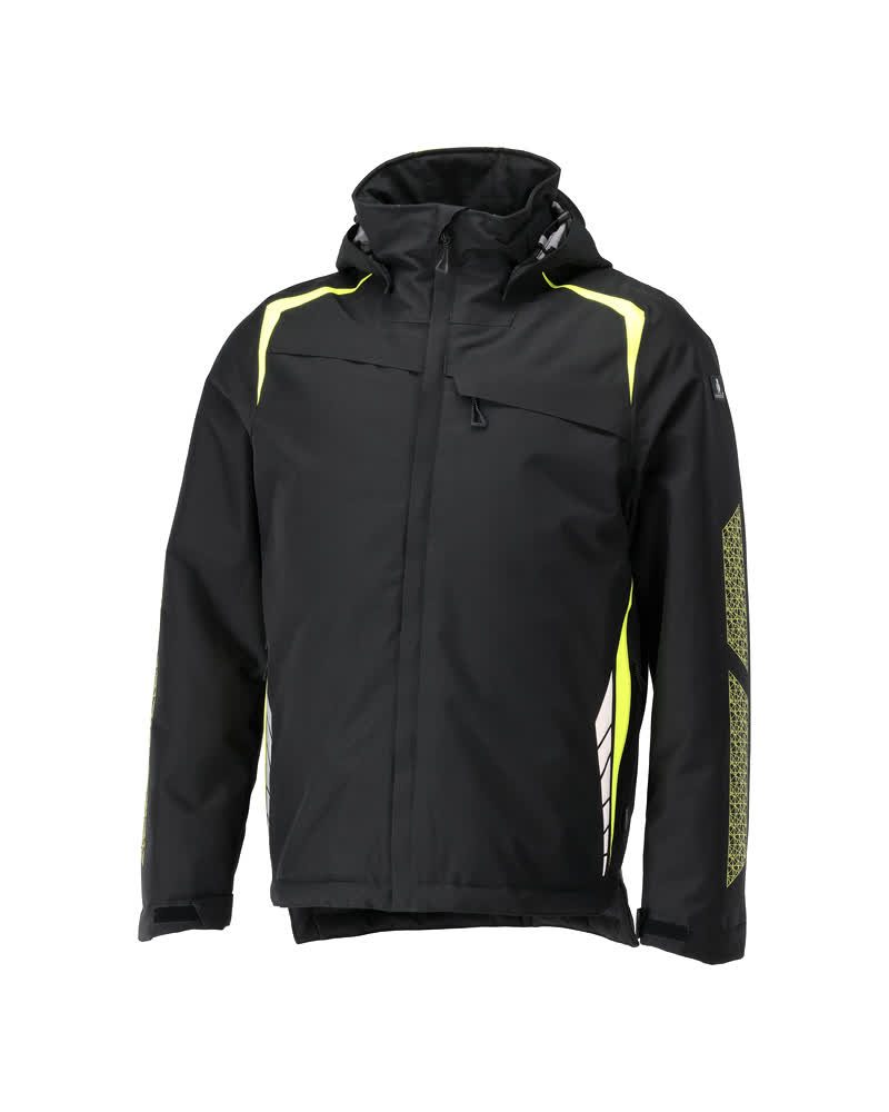 Winterjas 23035 - 0917 - zwart/hi-vis geel
