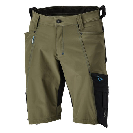 Korte werkbroek 23149 - 3309 - mosgroen/zwart
